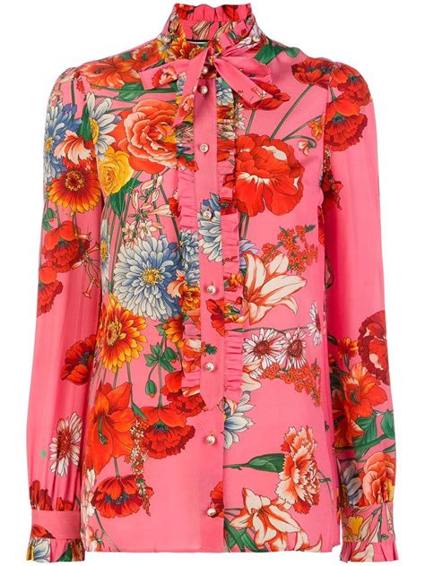 gucci floral print blouse|gucci floral background.